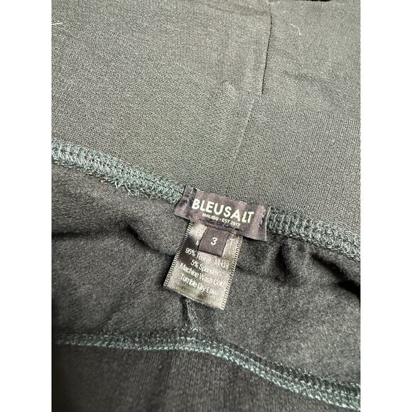 BLEUSALT Lounge Pants Women's 3 Dark Green Wide Leg Modal Made in USA - Picture 5 of 6